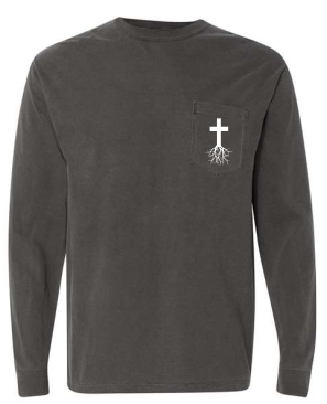 Long sleeve POCKET FRONT and BACK Comfort Colors Tee