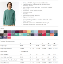 Load image into Gallery viewer, Long sleeve POCKET FRONT and BACK Comfort Colors Tee
