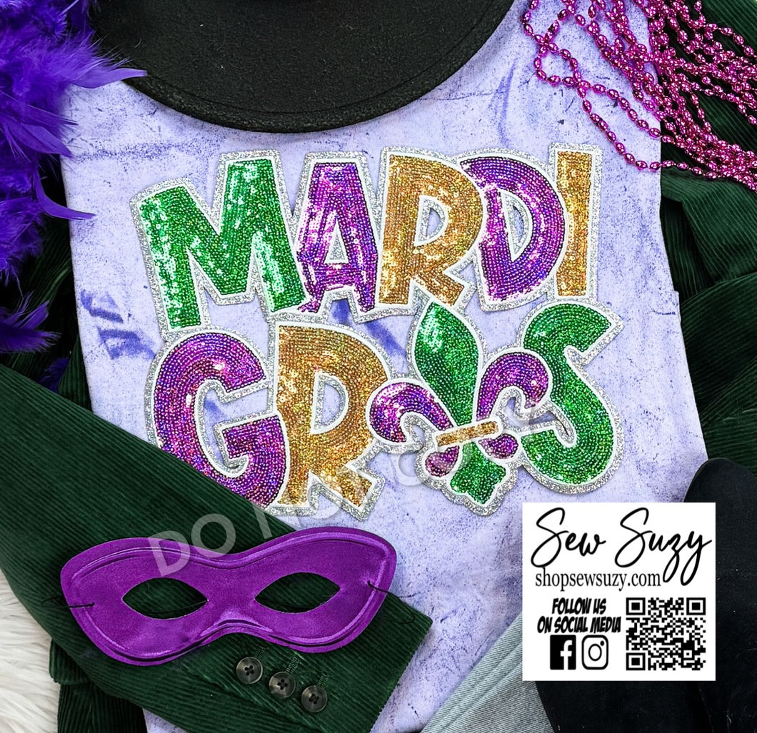 SEQUIN Mardi Gras patch