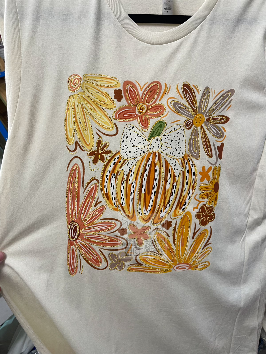 Pumpkin and flowers