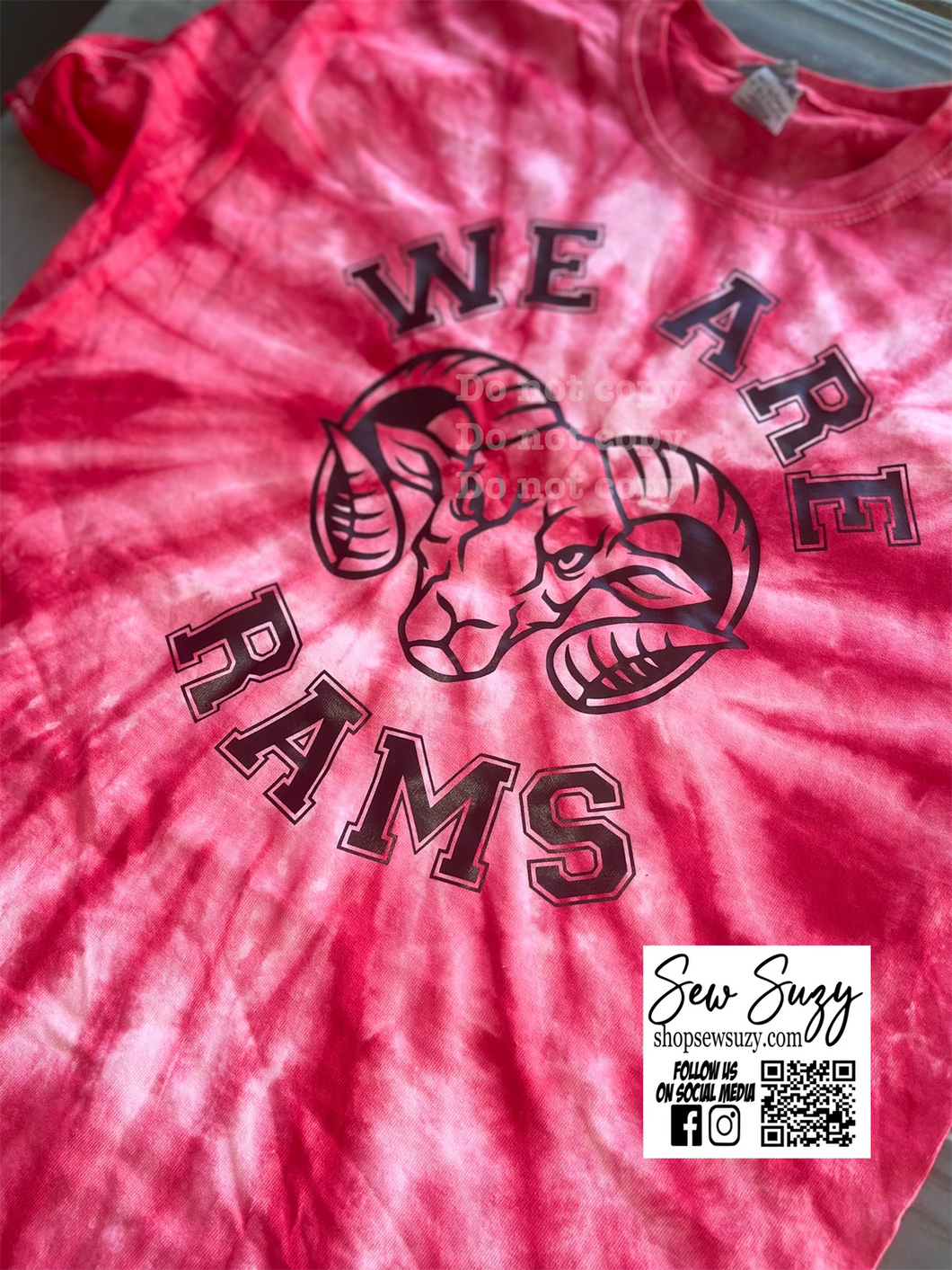 tie dye rams shirt